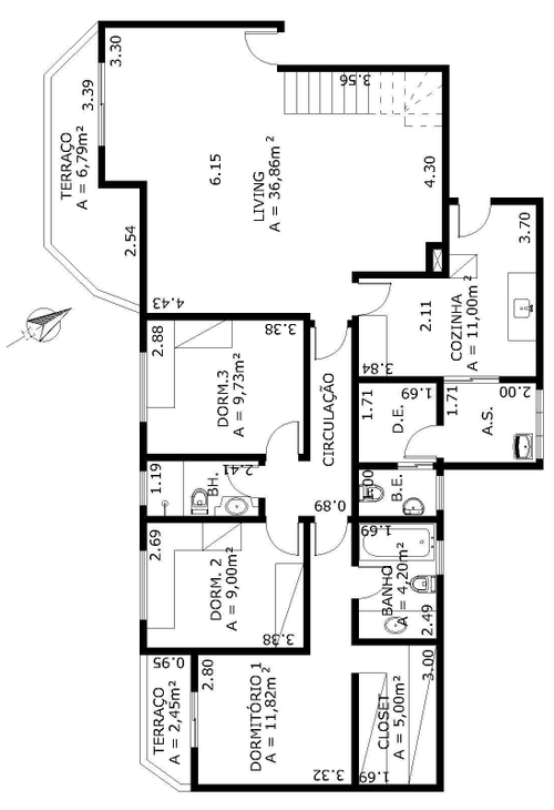 Apartamento à venda com 4 quartos, 130m² - Foto 3