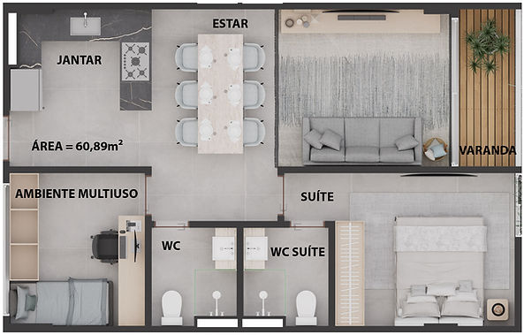 Apartamento à venda com 2 quartos, 60m² - Foto 13