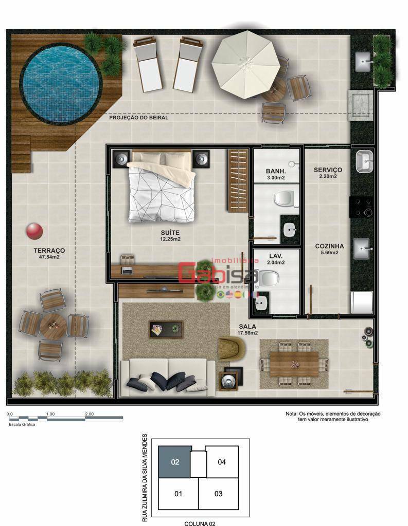 Apartamento à venda com 1 quarto, 60m² - Foto 6