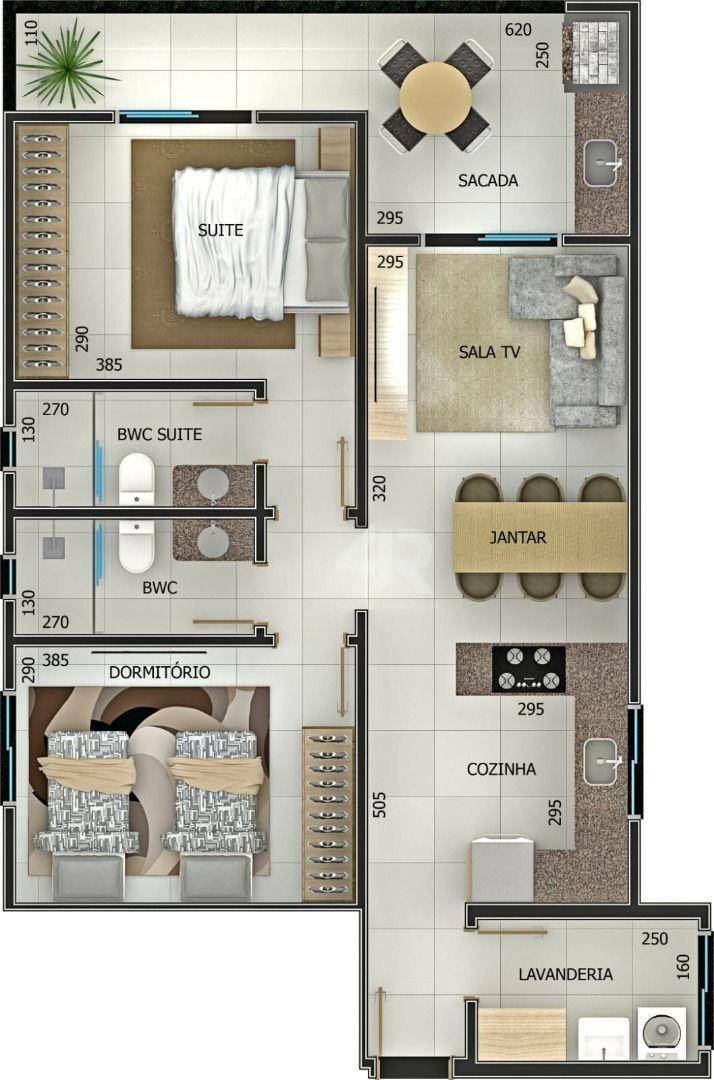 Apartamento à venda com 2 quartos, 65m² - Foto 2