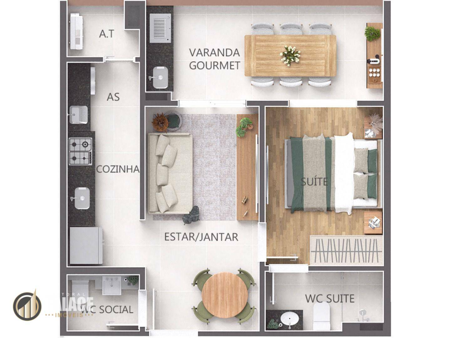 Apartamento à venda com 1 quarto, 51m² - Foto 16