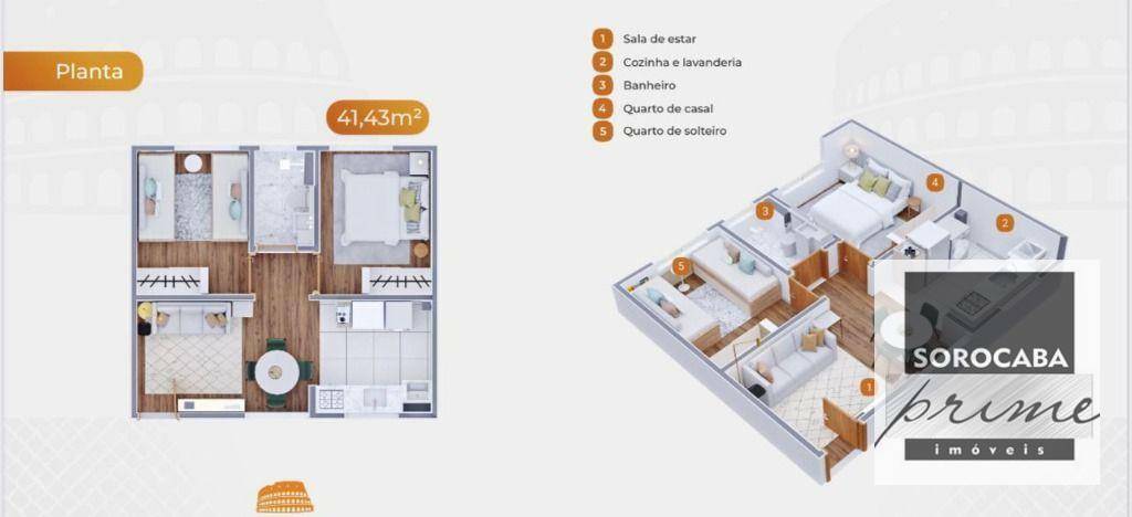 Apartamento à venda com 2 quartos, 44m² - Foto 6