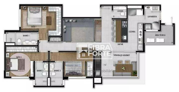 Apartamento à venda com 3 quartos, 125m² - Foto 10