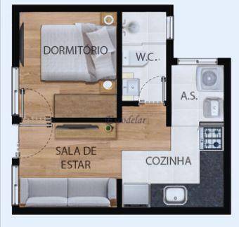 Apartamento à venda com 1 quarto, 25m² - Foto 6