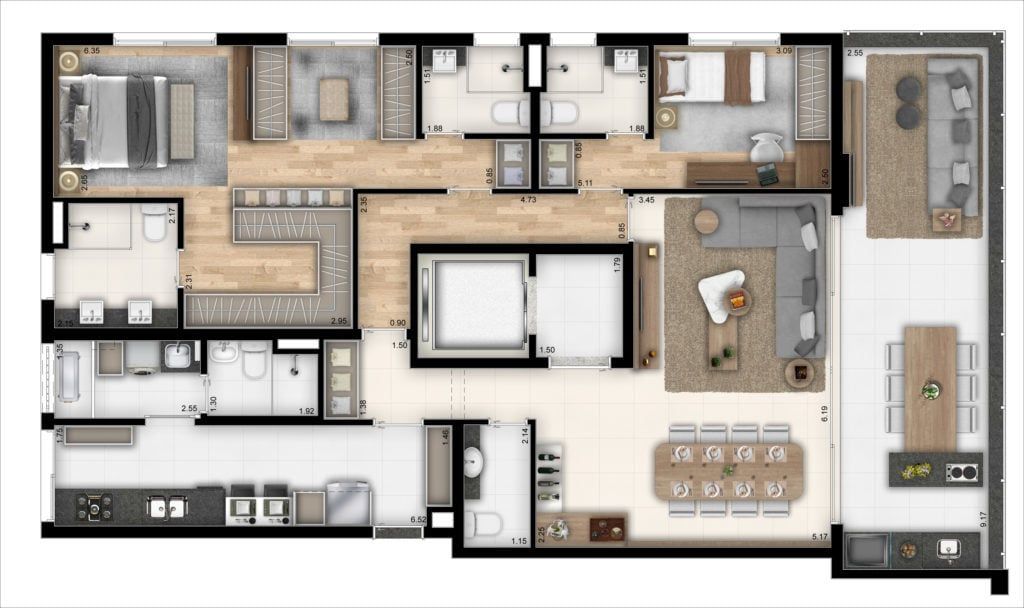 Apartamento à venda com 3 quartos, 151m² - Foto 5