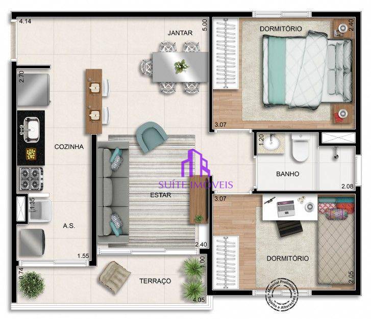 Apartamento à venda com 2 quartos, 37m² - Foto 9