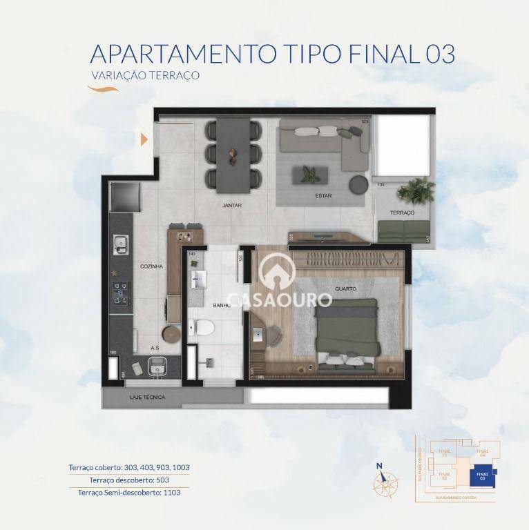 Apartamento à venda com 1 quarto, 53m² - Foto 14