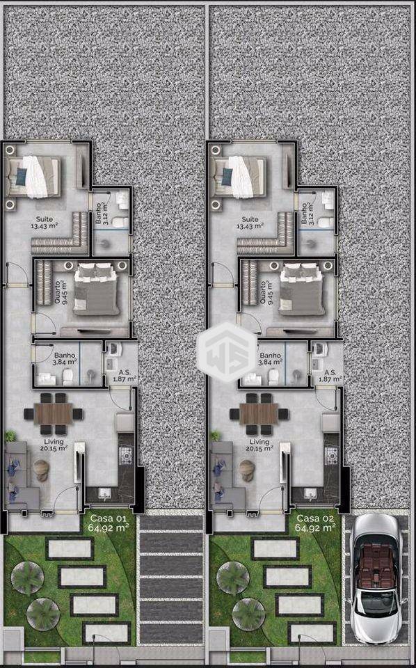 Casa, 2 quartos, 65 m² - Foto 2