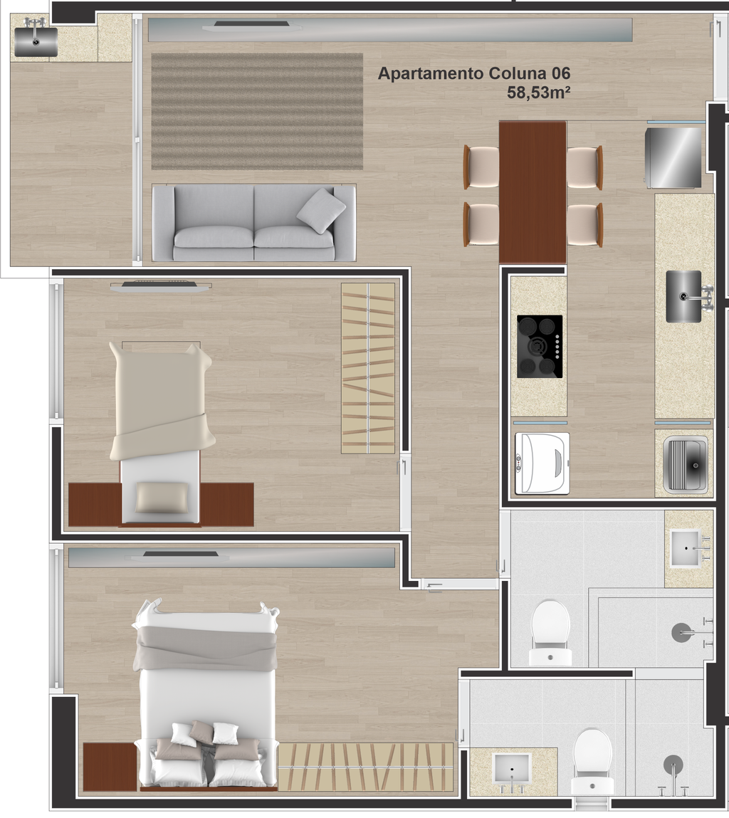 Apartamento à venda com 2 quartos, 58m² - Foto 15