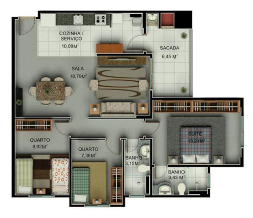 Apartamento à venda com 3 quartos, 92m² - Foto 6