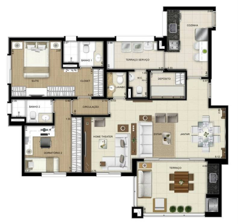 Apartamento à venda com 2 quartos, 109m² - Foto 9