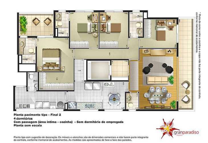 Apartamento à venda com 4 quartos, 138m² - Foto 2