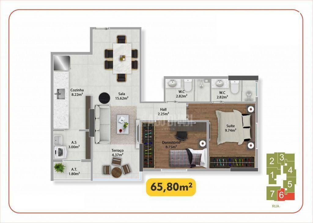 Apartamento à venda com 2 quartos, 65m² - Foto 21