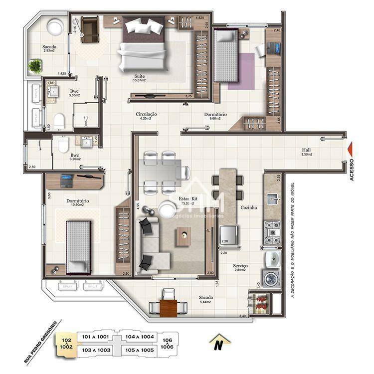 Apartamento à venda com 2 quartos, 73m² - Foto 9