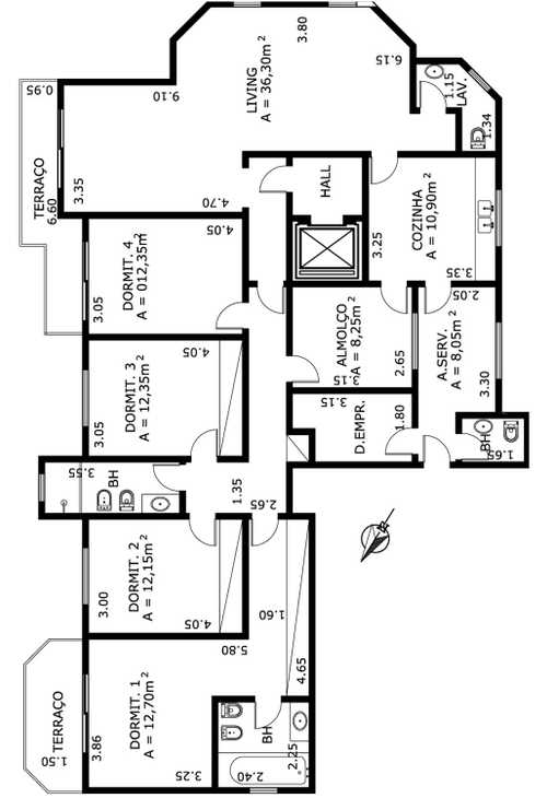 Apartamento à venda com 4 quartos, 216m² - Foto 5