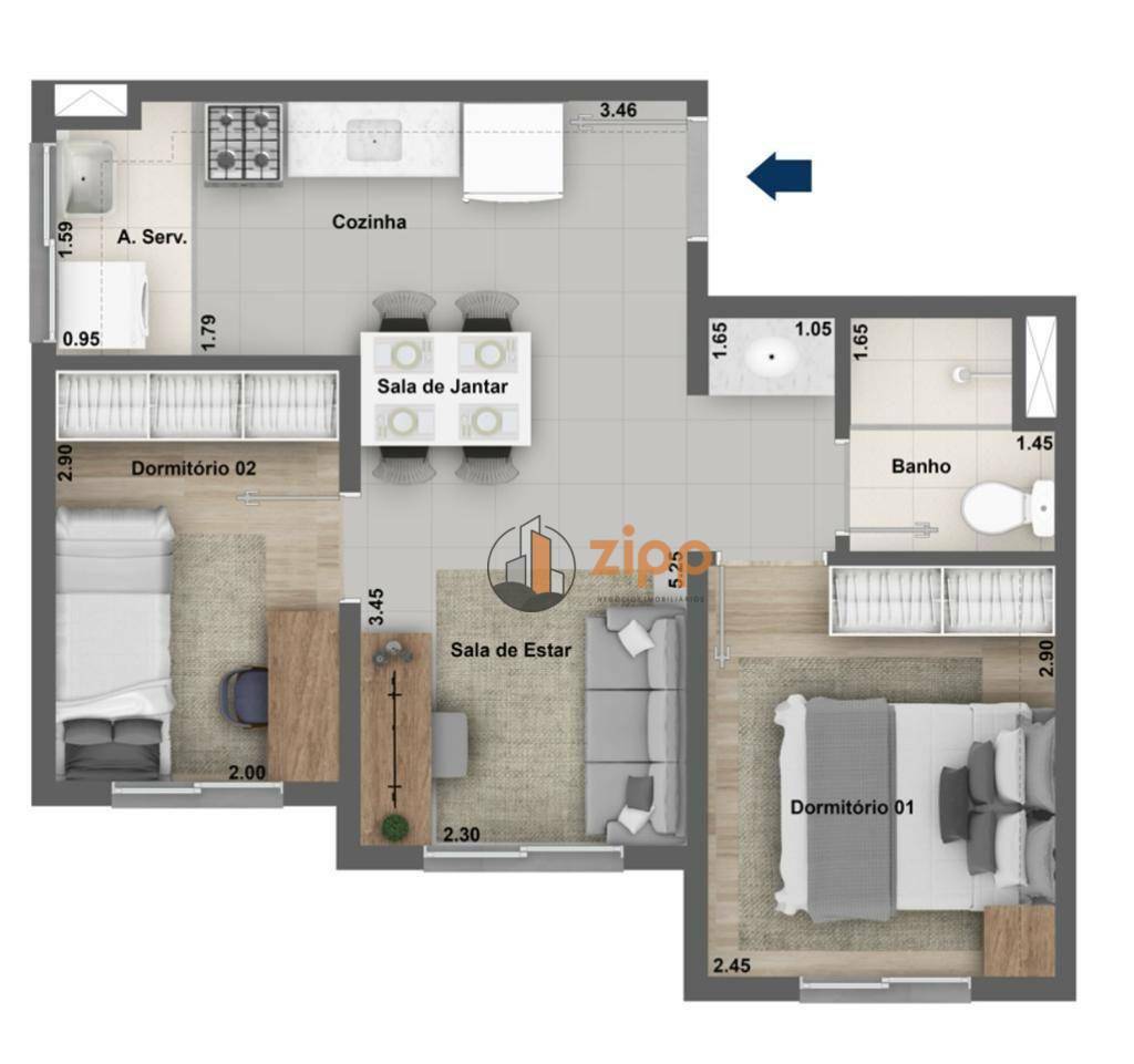 Apartamento à venda com 2 quartos, 38m² - Foto 23