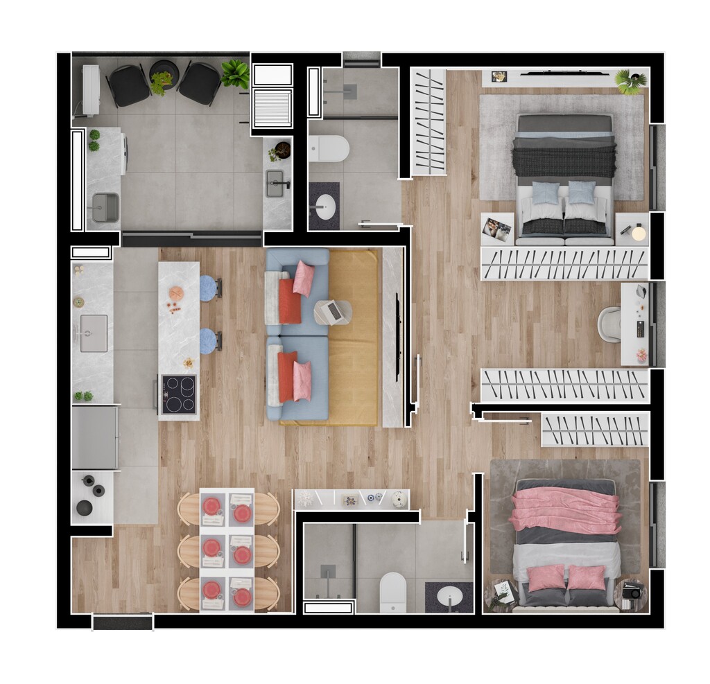 Apartamento à venda com 2 quartos, 57m² - Foto 28