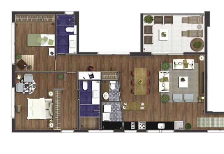 Apartamento à venda com 2 quartos, 119m² - Foto 6