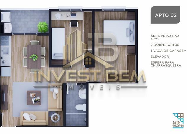 Apartamento à venda com 2 quartos, 49m² - Foto 5