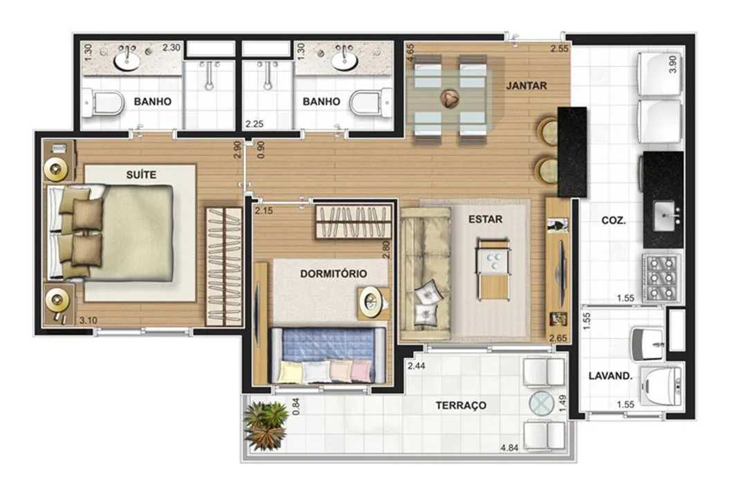 Apartamento à venda com 2 quartos, 59m² - Foto 5