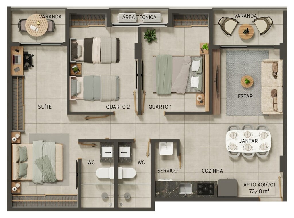 Apartamento à venda com 3 quartos, 82m² - Foto 44