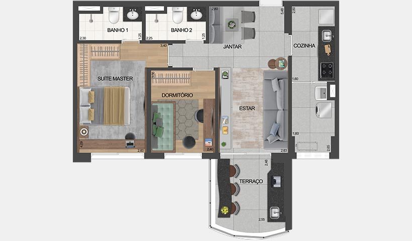 Apartamento à venda com 2 quartos, 66m² - Foto 11