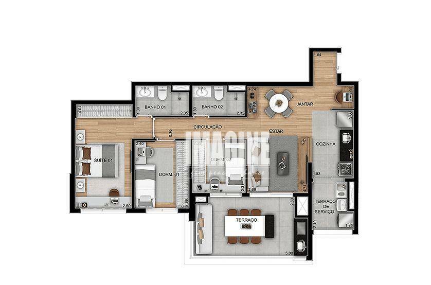 Apartamento à venda com 3 quartos, 86m² - Foto 3