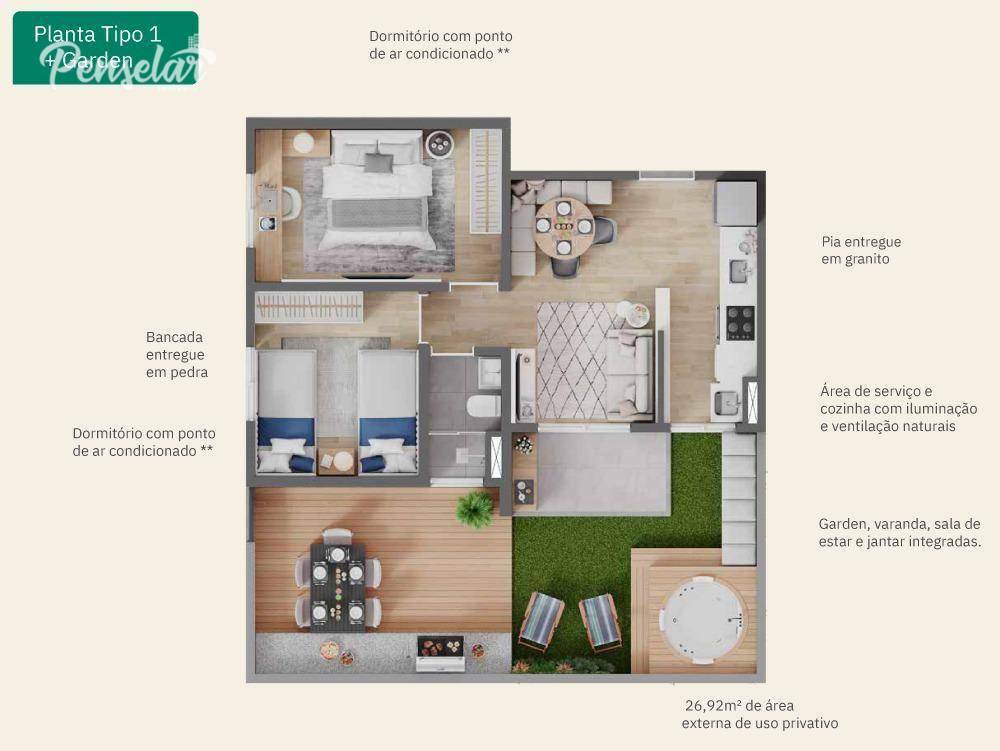 Apartamento à venda com 2 quartos, 46m² - Foto 42