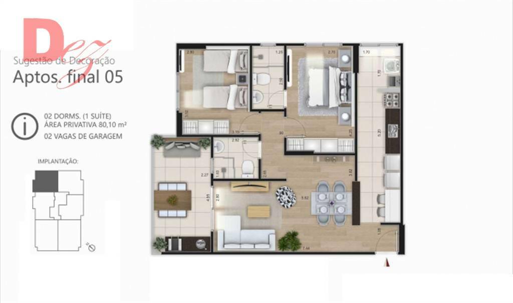 Apartamento à venda com 2 quartos, 80m² - Foto 9