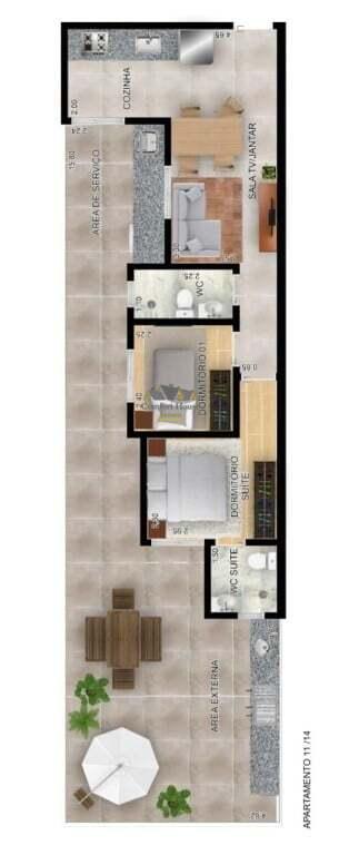 Apartamento à venda com 2 quartos, 61m² - Foto 5