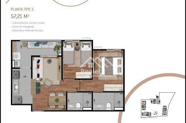 Apartamento à venda com 2 quartos, 57m² - Foto 12