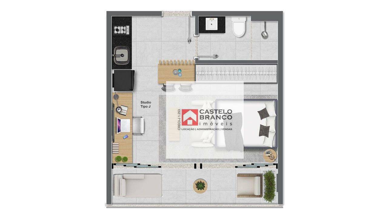 Apartamento à venda com 1 quarto, 26m² - Foto 7