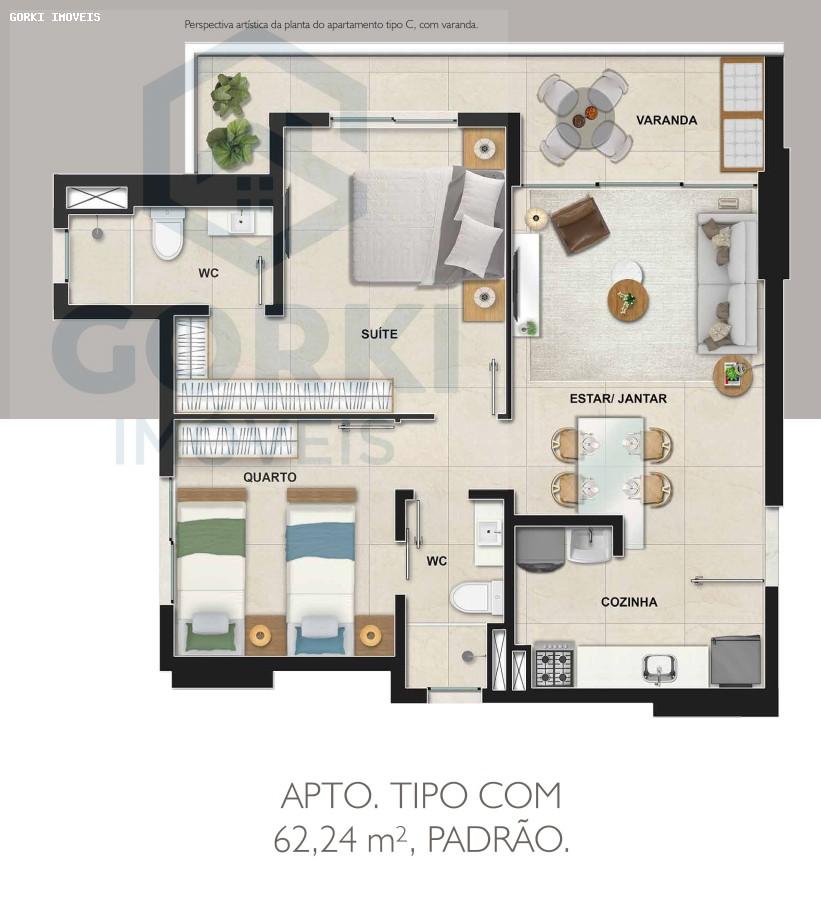 Apartamento à venda com 2 quartos, 54m² - Foto 14