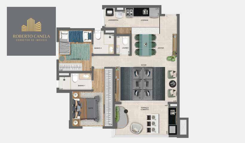 Apartamento à venda com 3 quartos, 87m² - Foto 5