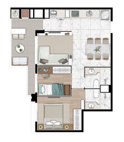 Apartamento à venda com 2 quartos, 61m² - Foto 33