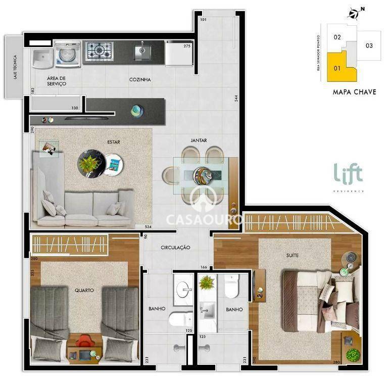 Apartamento à venda com 2 quartos, 60m² - Foto 6