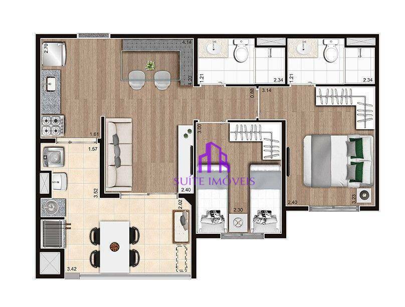 Apartamento à venda com 2 quartos, 54m² - Foto 26