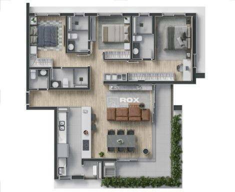 Apartamento à venda com 3 quartos, 107m² - Foto 4