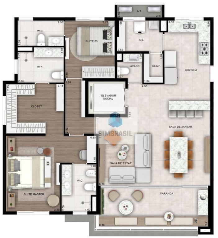 Apartamento à venda com 3 quartos, 129m² - Foto 13