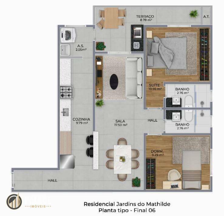 Apartamento à venda com 2 quartos, 76m² - Foto 26