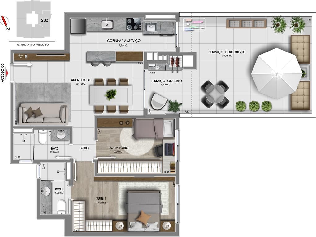 Apartamento à venda com 2 quartos, 70m² - Foto 9