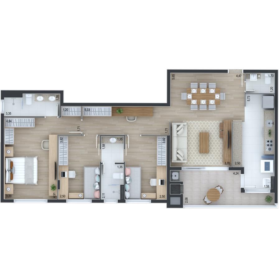Apartamento à venda com 2 quartos, 91m² - Foto 14