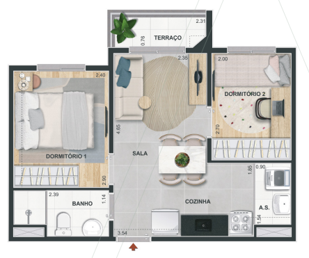 Apartamento à venda com 2 quartos, 34m² - Foto 32