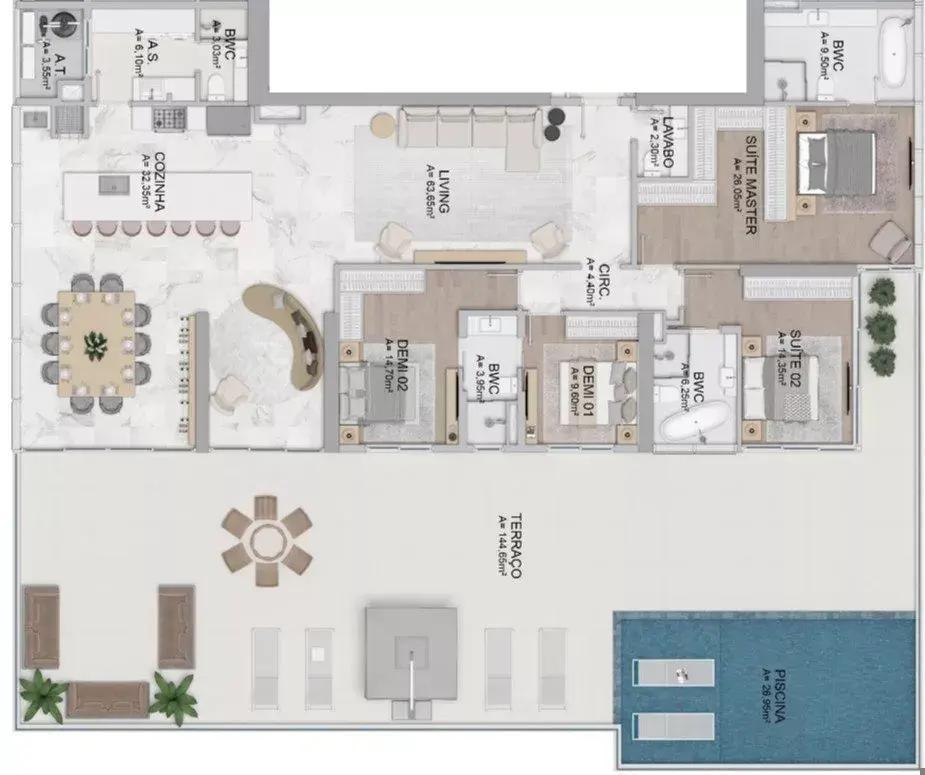 Apartamento à venda com 4 quartos, 152m² - Foto 34