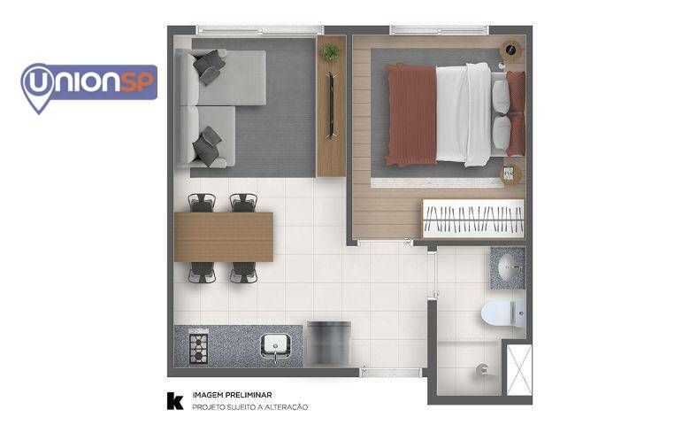 Apartamento à venda com 1 quarto, 26m² - Foto 13