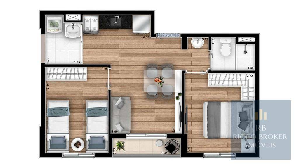 Apartamento à venda com 2 quartos, 38m² - Foto 12