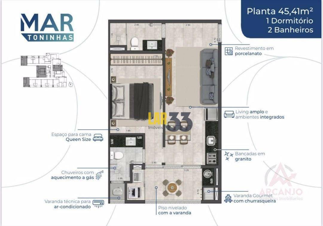 Apartamento à venda com 1 quarto, 50m² - Foto 4