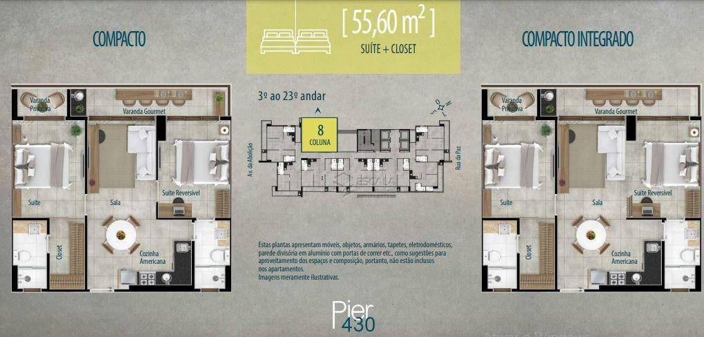 Apartamento à venda com 2 quartos, 56m² - Foto 65