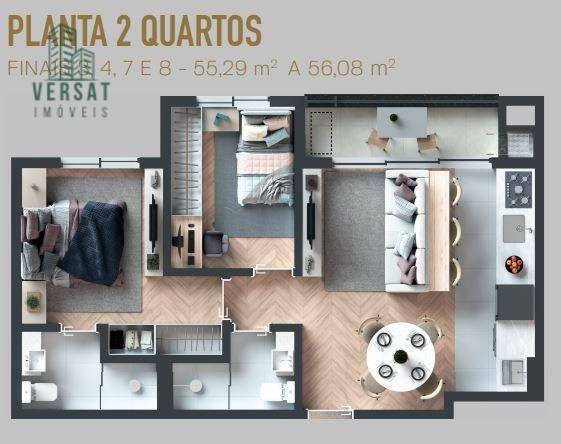 Apartamento à venda com 2 quartos, 56m² - Foto 6