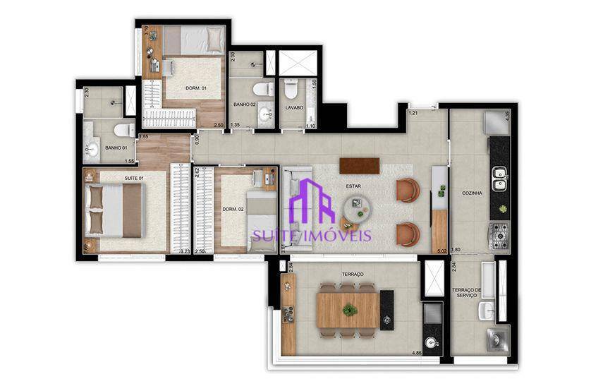 Apartamento à venda com 2 quartos, 75m² - Foto 25